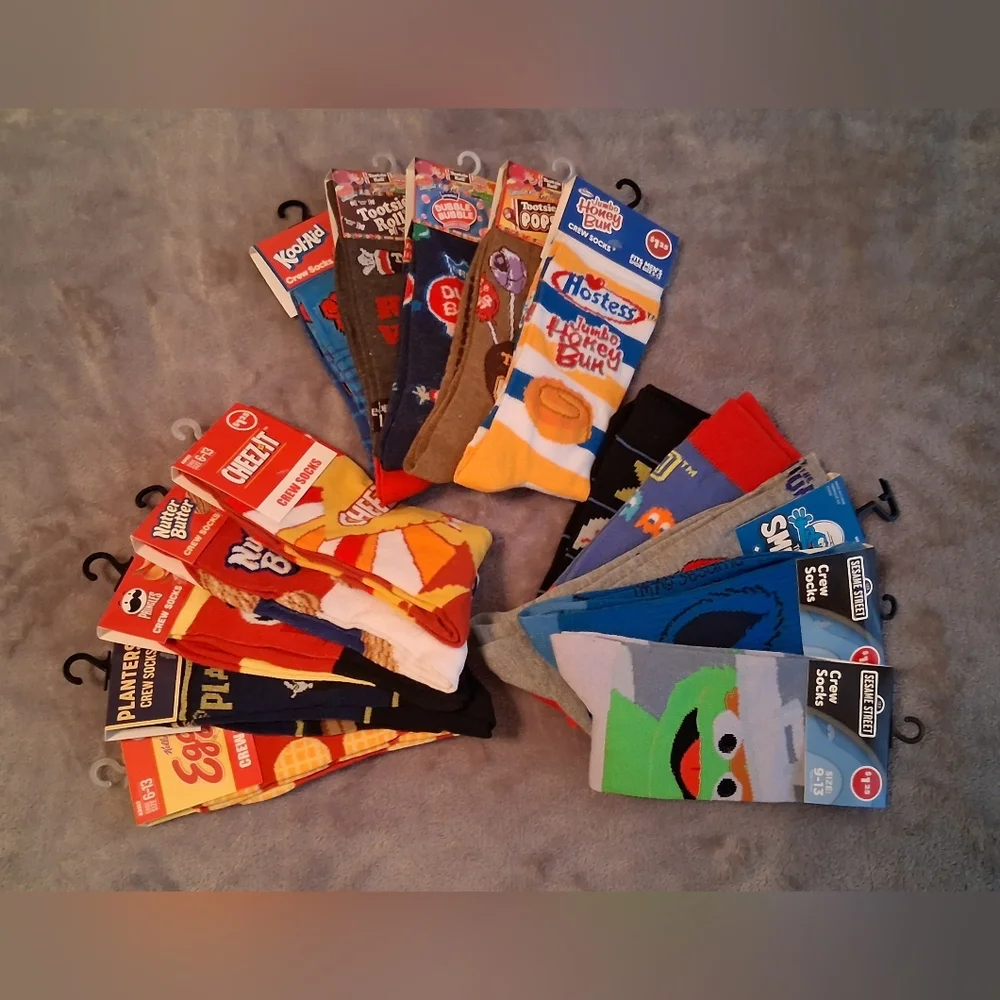 Fun Character & Snack Sock Bundle - Picture 1 of 3